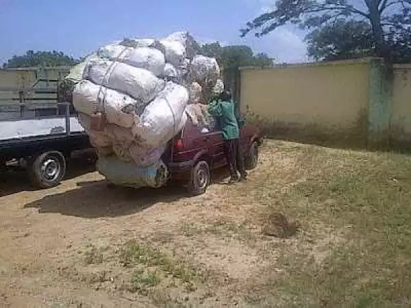 Photos: See The Overloaded Vehicle Seized In Bauchi Today By FRSC Officials